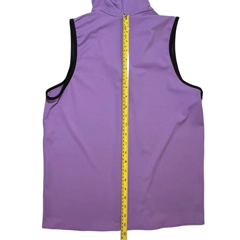 WEISSMAN Unisex Lavender Hooded Dance Vest Size‎ XLC Zipper Hip Hop Costume NEW